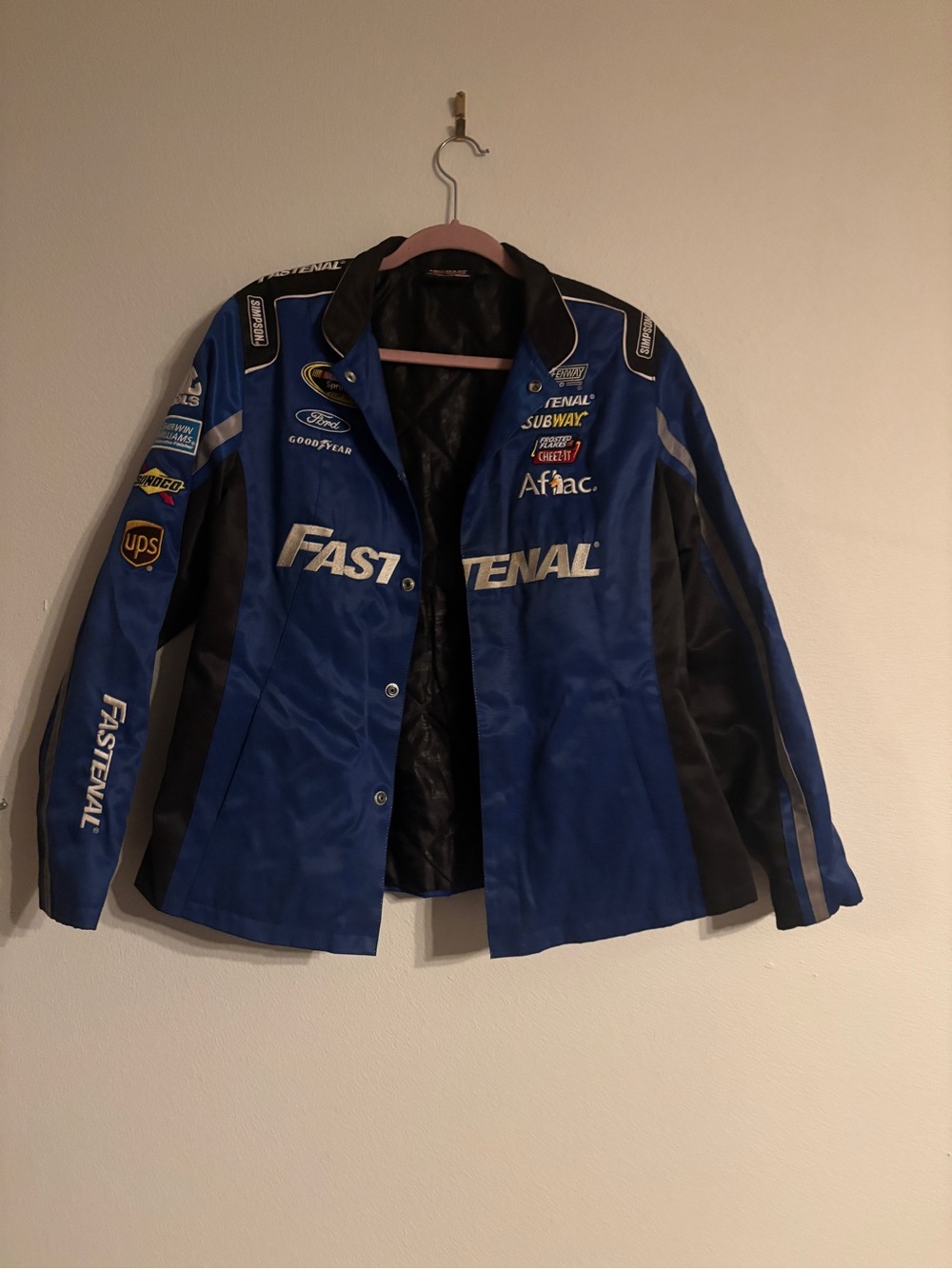 LG Blue and Black Fastenal Race Jacket